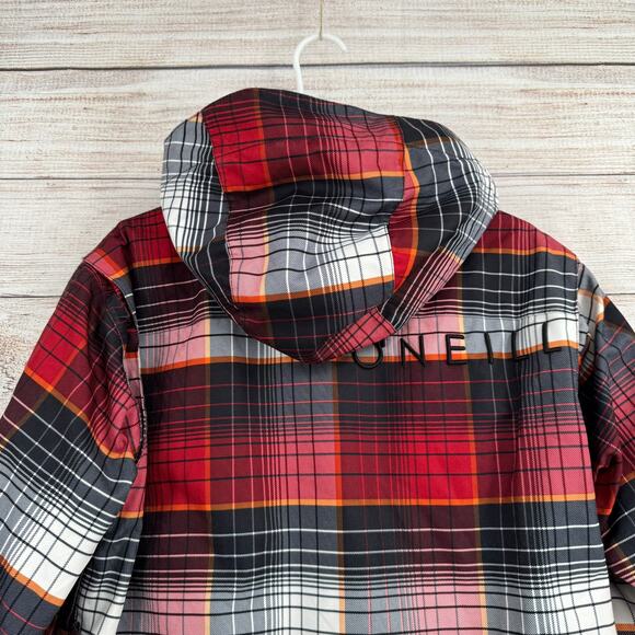 O'Neill Freedom Series 10kmm Plaid Snowboard Ski Jacket Mens Medium Red Black - Picture 4 of 16